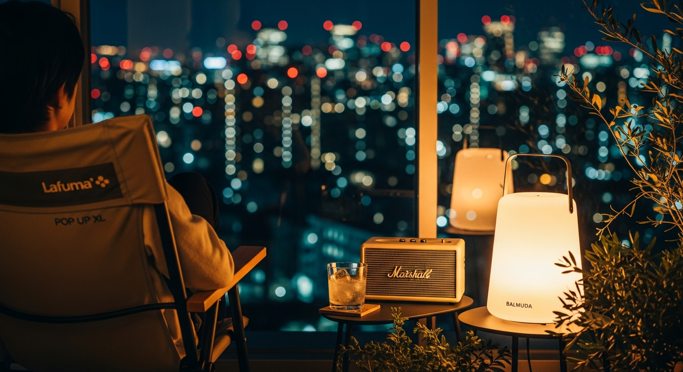 都会の夜景と溶け合う、私だけの特等席。